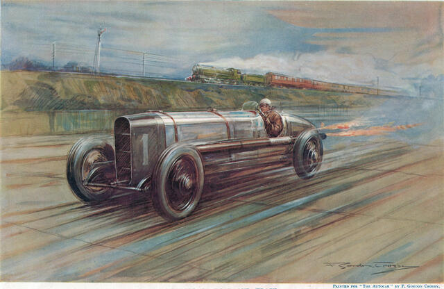 F Gordon Crosby 350hp Sunbeam Land Speed Record 17th May 1922