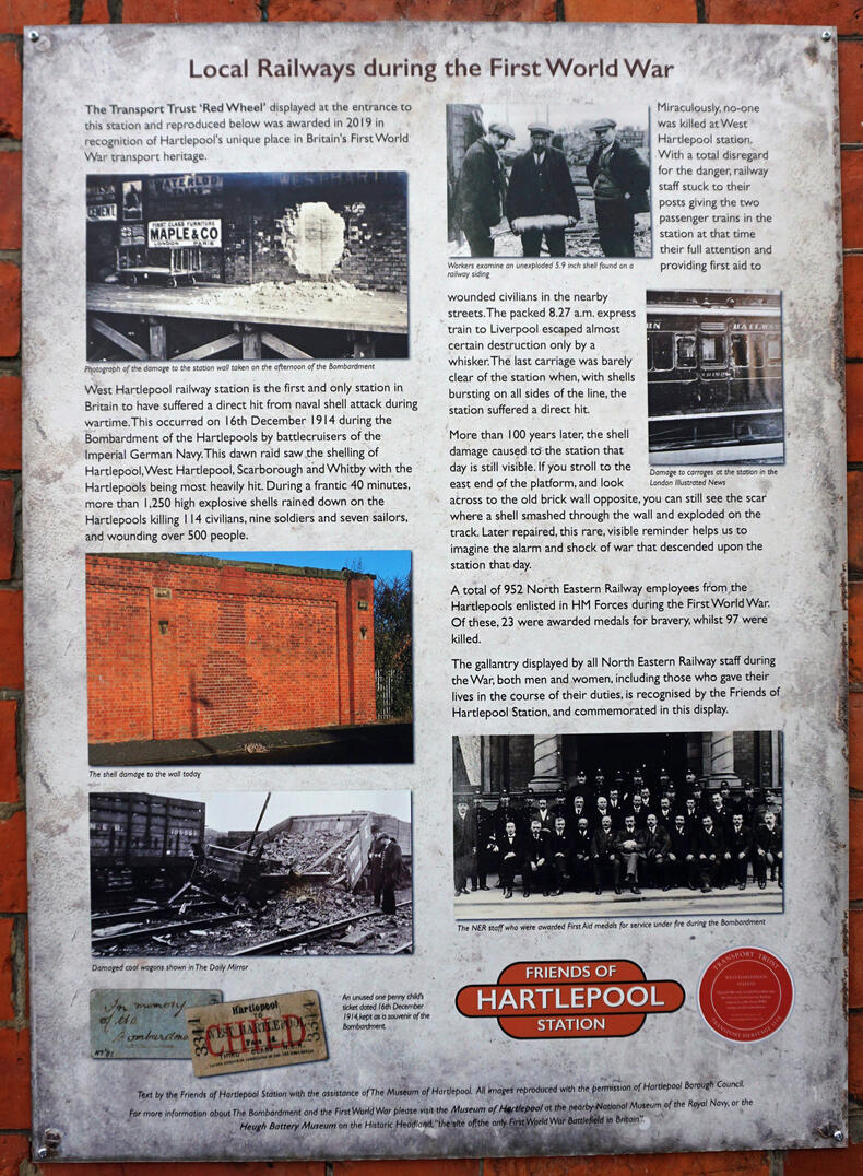 Hartlepool Bombardment info panel