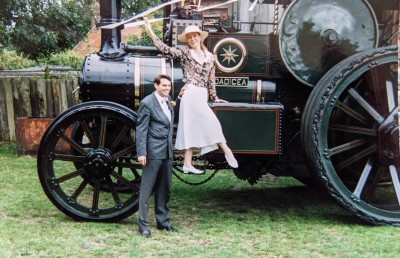 oliver heal and annik coatalen heal on their wedding day   with boadicea